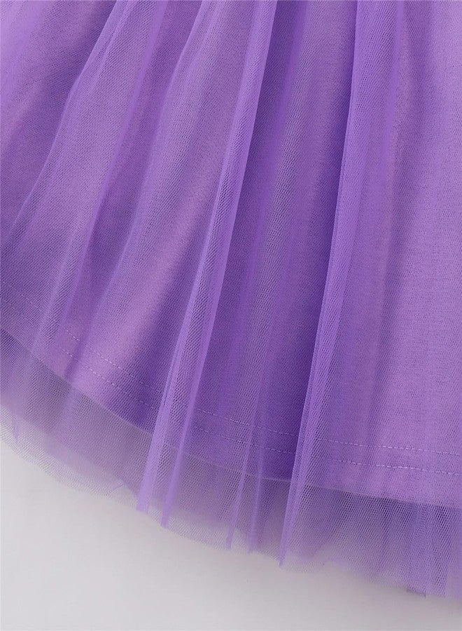CPEI Toddler Girl 2nd Birthday Outfits,Im Two Cute Shirt+Tutu Skirt,Girl 2 Years Old Birthday Clothes (Purple, 2T) - Image 4
