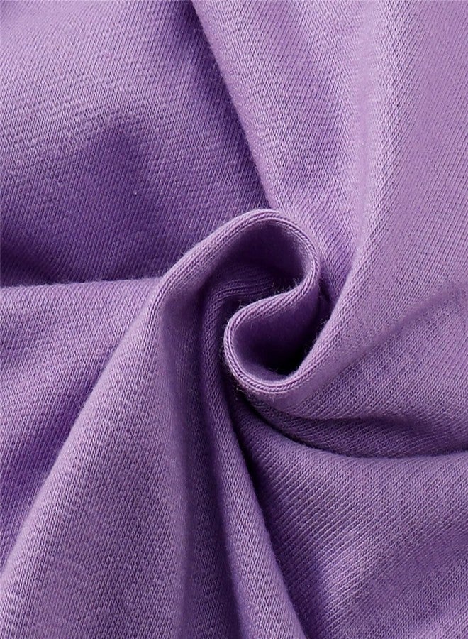 CPEI Toddler Girl 2nd Birthday Outfits,Im Two Cute Shirt+Tutu Skirt,Girl 2 Years Old Birthday Clothes (Purple, 2T) - Image 2