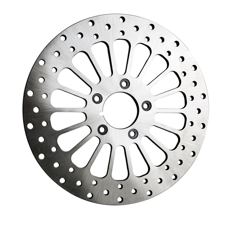 Vanlison 115 Front Brake Rotor Chrome Disc Compatible with Harley Sportster Touring Dyna Early Super Glide Softail Motorcycle Brake Rotor Superior Heat Dissipation Brake Rotor