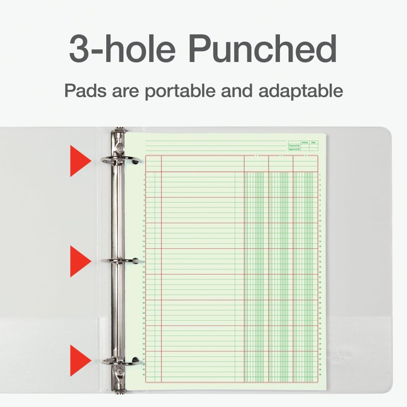 Adams Columnar Analysis Pad, 3 Column, 8 1/2 X 11, Single Page Format, 50 Sheets/pad (ACP85113) - Image 3