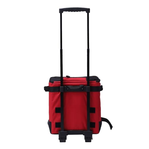 Sunisfa Rolling Cooler 43L Large Capacity Foldable Rolling Insulated Box for Camping Picnic Red - Image 3