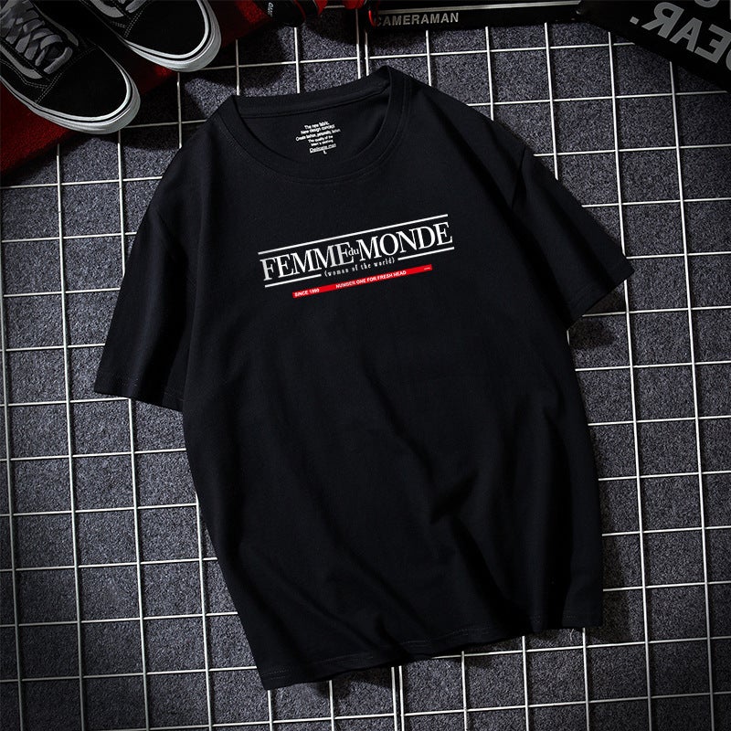 Factory Wholesale Quick Hand Summer Cotton Short Sleeve T-shirt Men's Loose Round Neck Half Sleeve T-shirt Men's Large Size T-shirt - Image 2
