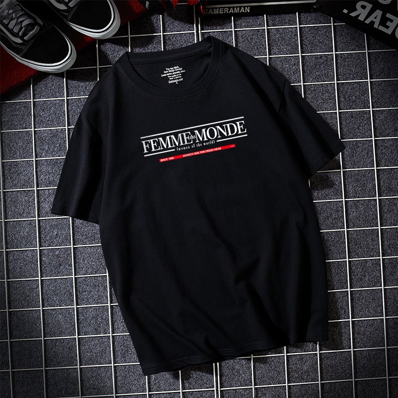 Factory Wholesale Quick Hand Summer Cotton Short Sleeve T-shirt Men's Loose Round Neck Half Sleeve T-shirt Men's Large Size T-shirt - Image 1