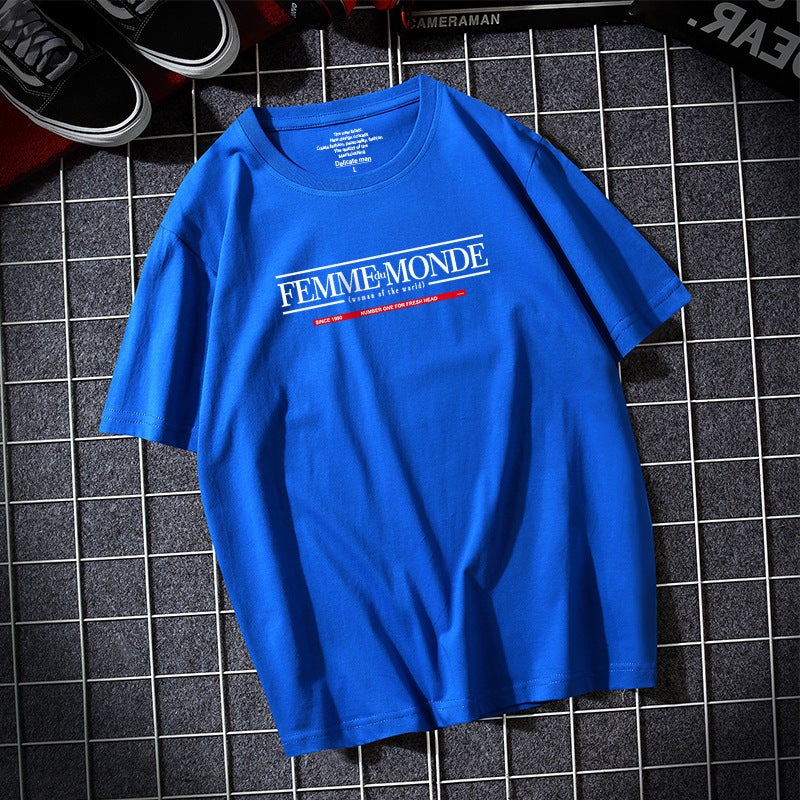 Factory Wholesale Quick Hand Summer Cotton Short Sleeve T-shirt Men's Loose Round Neck Half Sleeve T-shirt Men's Large Size T-shirt - Image 3