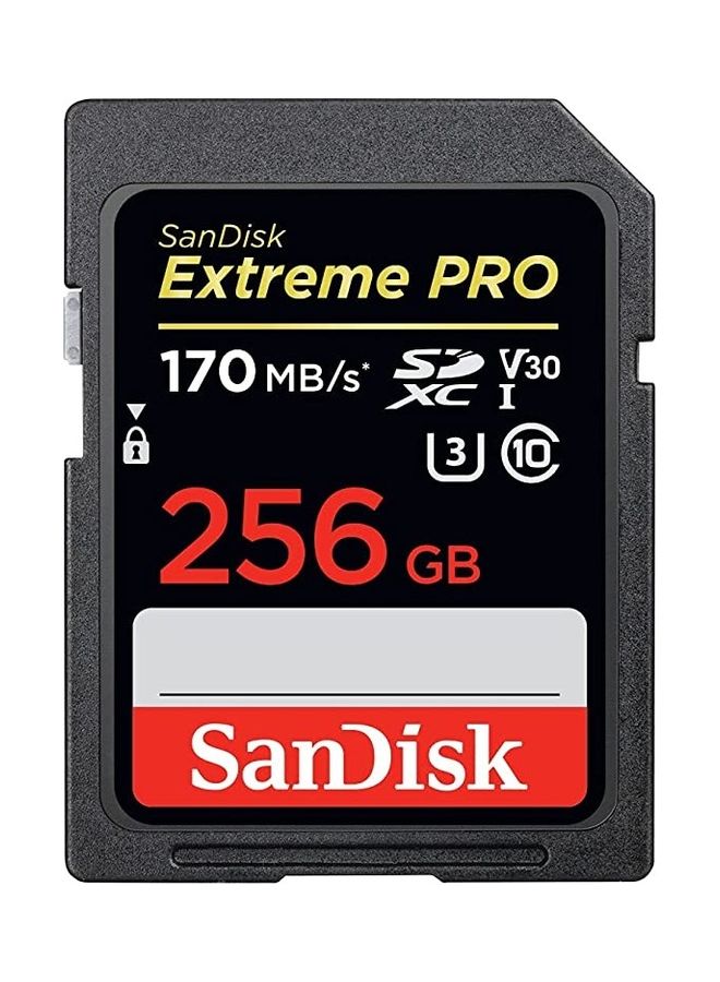 sandisk Extreme Pro Sdxc Card 170 Mb/S V30 Uhs-I U3 - Sdsdxxy-256G-Gn4In - Image 1