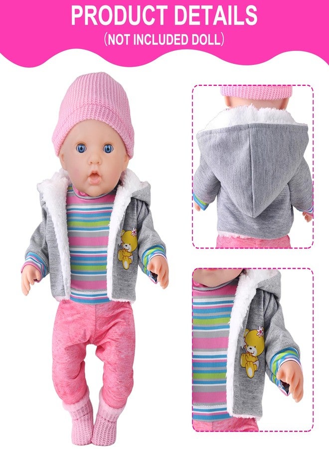 UNICORN ELEMENT 9PCS 16-18 Inch Baby Doll Clothes Set - Magic Tape Design Cute Outfits for Baby Dolls with Hat & Socks, 3+ Age Pretend Play Costumes to Boost Creativity (No Doll Included) - Image 5