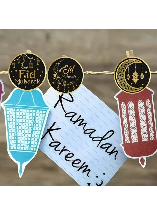 Kandid Ramadan and Eid 500pcs Islamic Decor Sticker Baking, Gifting [Black & Golden] - Image 3