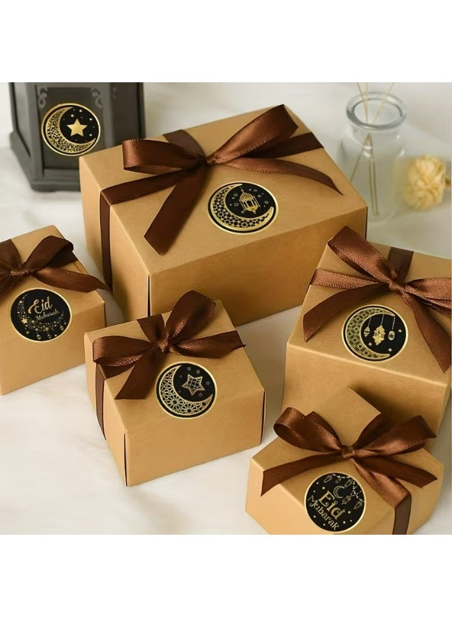 Kandid Ramadan and Eid 500pcs Islamic Decor Sticker Baking, Gifting [Black & Golden] - Image 5