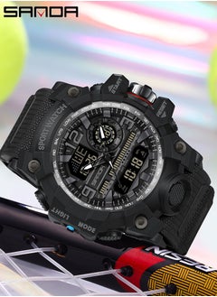 Sanda Sanda Men's Sports Watch, waterproof digital timer with alarm and screen, quartz, analog, electronic, 3133  - Image 3