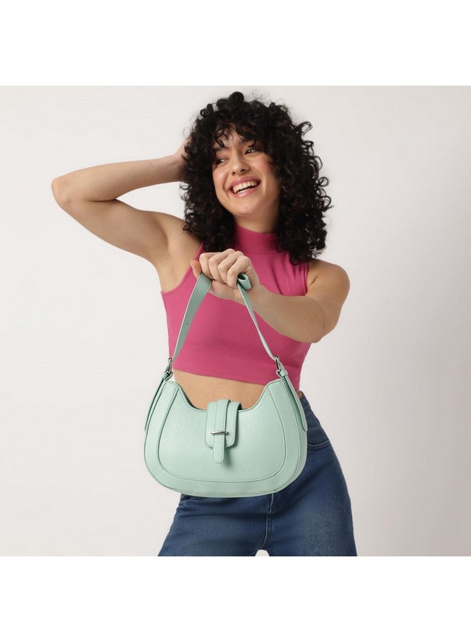 Fastrack Casual Shoulder Bag with Zipper and Magnet Closure for Girls, Medium Size with Internal Zipper Pocket, Made with High-Quality Faux Leather - Image 2