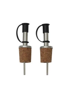 Cook Concept Cork Bottle Stopper With Pouring Spout Set of 2 