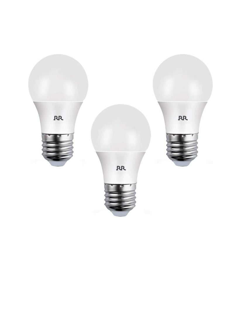 RR RR Lighting Energy Saving LED Bulb 9W / 12W, E27 Base, 90-100 Lumen/per Watts, Soft Light with NO UV/Mercury/Lead | Suitable for Home Office (Pack of 3) (Warm White (Yellow) 3000K, 9W - E27 Base)  - Image 2