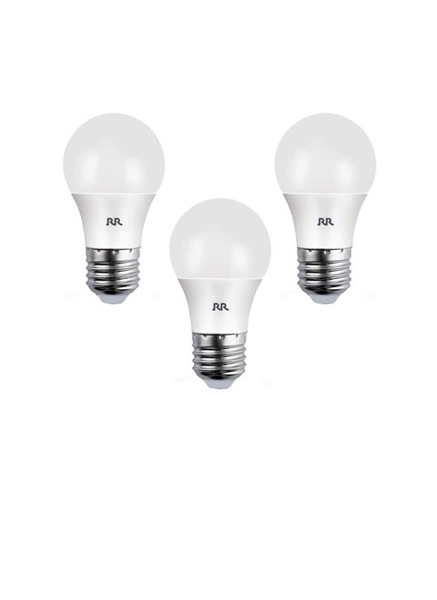 RR Lighting Energy Saving LED Bulb 9W / 12W, E27 Base, 90-100 Lumen/per Watts, Soft Light with NO UV/Mercury/Lead | Suitable for Home Office (Pack of 3) (Warm White (Yellow) 3000K, 9W - E27 Base)