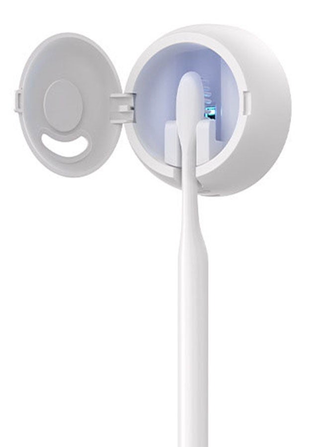 HOMESTAR Smart Charging Ultraviolet Toothbrush Sanitizer Portable Sterilization Cabinet Wall-Mounted Toothbrush Holder Independent UV-C LED Beads Directly Irradiate Bristles Efficient Sterilization 99.99% Built-In 600mAh Lithium Battery Type-C Fast Charging 65 Days Battery Life Buckle Design Fits 99% Electric Manual Brush Heads Brush Head Storage Box Hanging Drying Integrated Bracket - Image 1