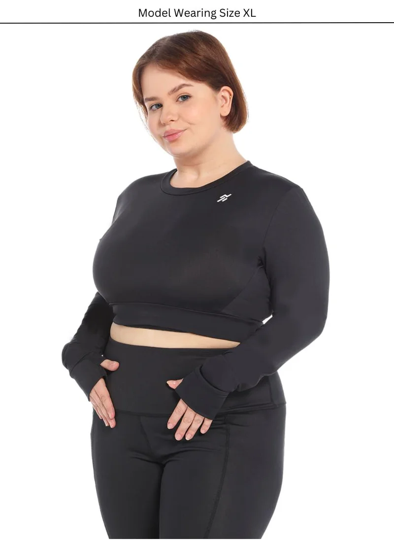 Moveletix Plus Size Activewear Crop Top Soft
