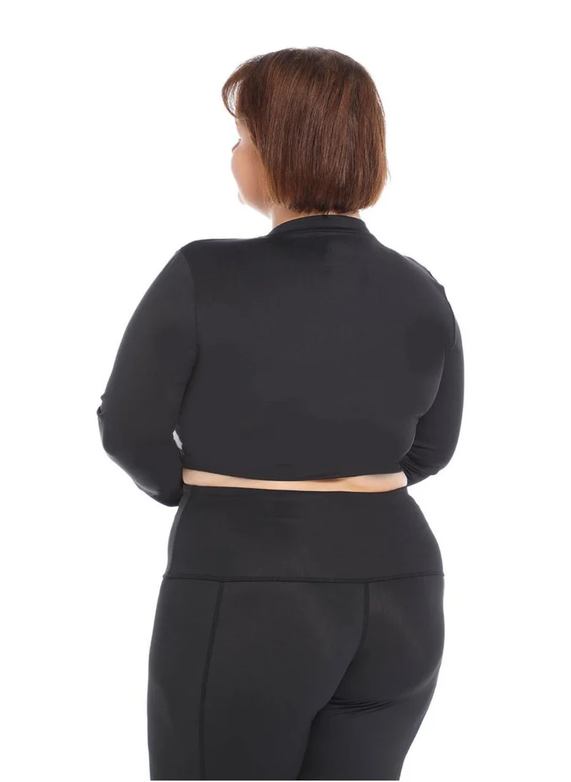 Moveletix Plus Size Activewear Crop Top Soft