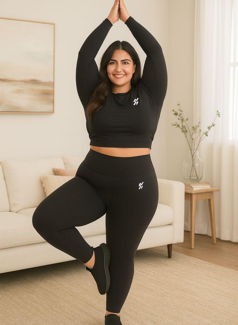 Moveletix Plus Size Activewear Crop Top with Thumbhole - Image 5