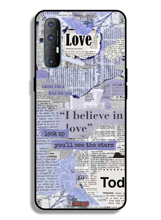 Tolwak Oppo Reno3 Pro 4G Protective Case Cover Newspaper Pieces - Image 2