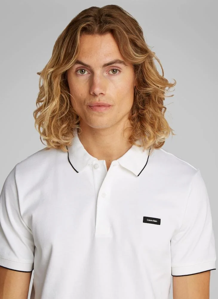 CALVIN KLEIN Slim Stretch Cotton Pique Polo
