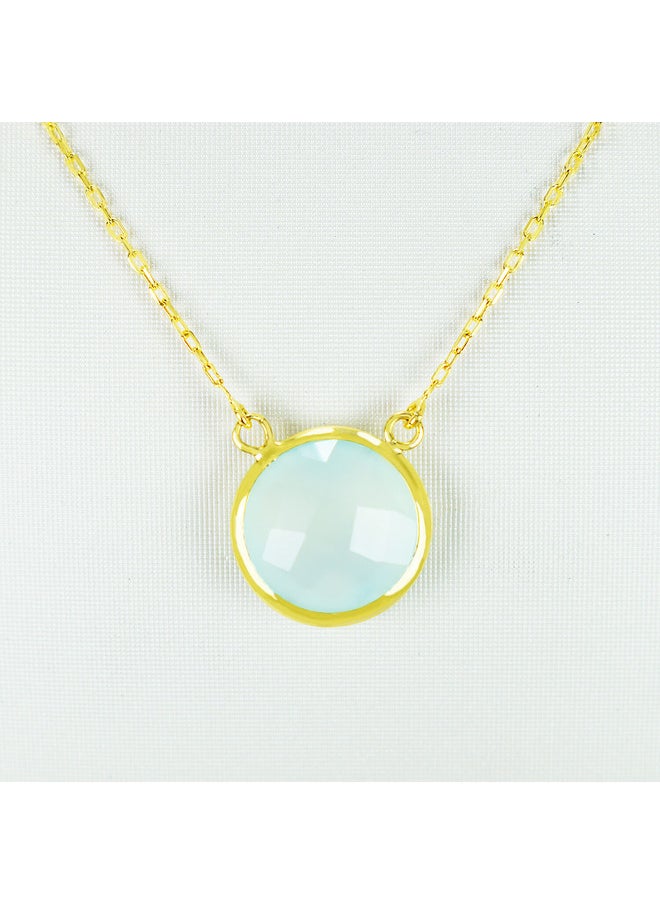 Capri Gold Dubai Jewel Factory Chalcedony Necklace in 18k Rose Gold.  - Image 2