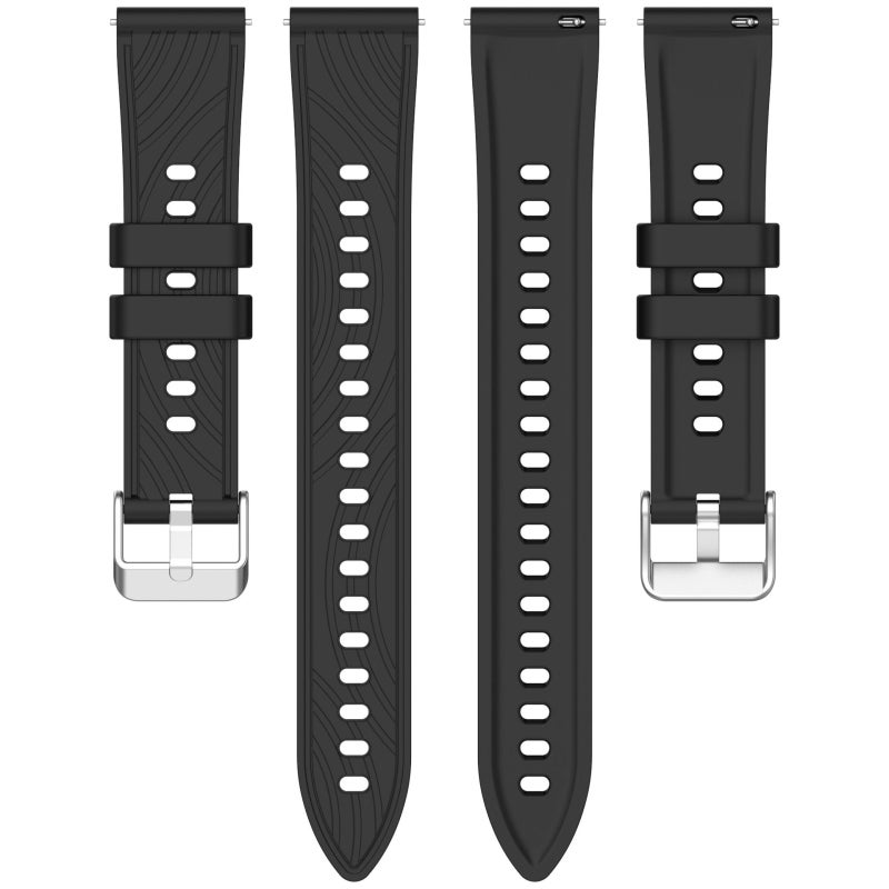 erorex For Huawei Watch Gt 4 41Mm Stripe Texture 18Mm Silicone Watch Band(Starlight) - Image 5