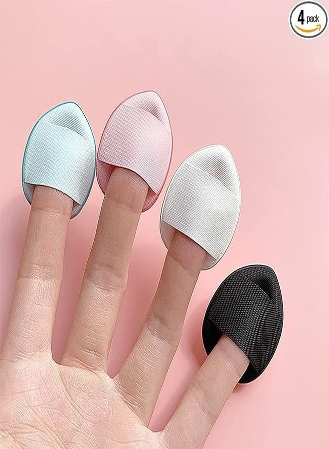 BANIRA Mini Finger Powder Puff Soft Makeup blender,Sponge -Multicolor (medium, 4pcs) - Image 2
