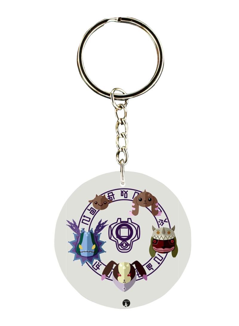 Anime Digimon Printed Keychain