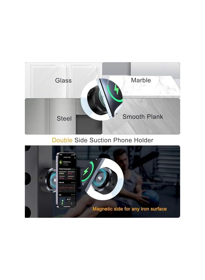 S-TOP Electric Vacuum Magnetic Phone Mount – Hands-Free Holder for Shower/Car/Gym | Compatible (iPhone/Android) - Image 3