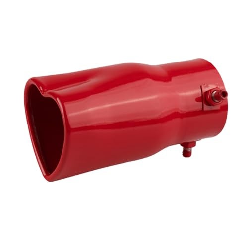 OtpOutopa Car Exhaust Tip 25 inch Inlet Universal Car Exhaust Pipe Modification Tail Throat Tail Pipe Stainless Steel Muffler Tip Adjustable Heart Shaped Car Thickened Pipe StraightRed