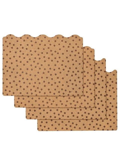 Place mat, cork/dotted, 42x32 cm