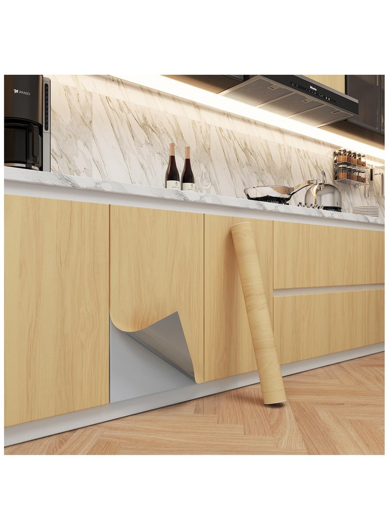 Anna 40cm x 10m Waterproof, Moisture-Proof, Oil-Proof Faux Wood Grain Self-Adhesive Wallpaper for Home Renovation - Image 5
