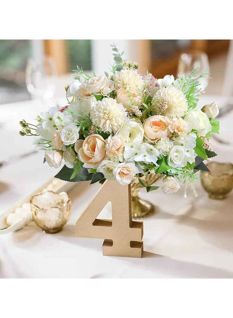 3  Bunches Artificial Flowers, White Flowers Fake Peony Silk Hydrangea Bouquet Decor Realistic Flower Arrangements for Cemetery Wedding Home Decoration - Image 2