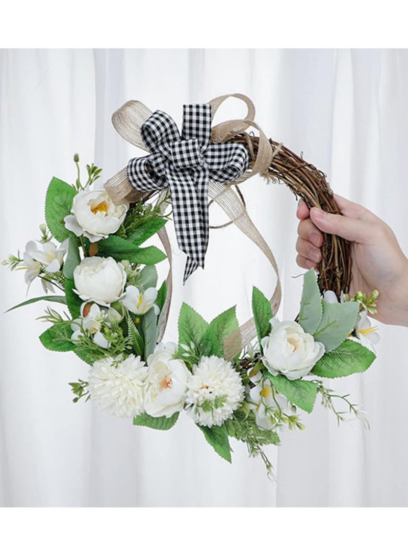 3  Bunches Artificial Flowers, White Flowers Fake Peony Silk Hydrangea Bouquet Decor Realistic Flower Arrangements for Cemetery Wedding Home Decoration - Image 4