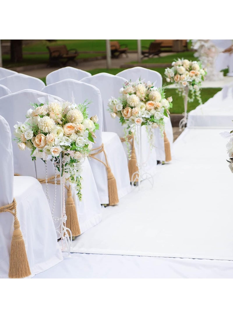 3  Bunches Artificial Flowers, White Flowers Fake Peony Silk Hydrangea Bouquet Decor Realistic Flower Arrangements for Cemetery Wedding Home Decoration - Image 5