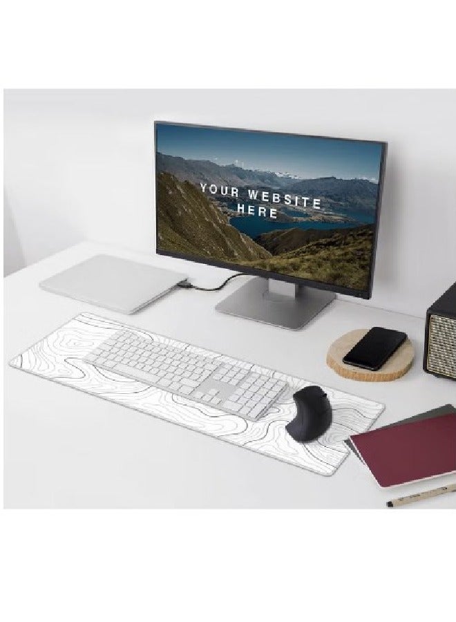 Gaming Laptop Mouse Pad Topographic Gaming Mouse Pad Big Desk Pads PC Keyboard Non-Slip 800 * 300 * 3mm Thick Rubber Mouse Pads - Image 3