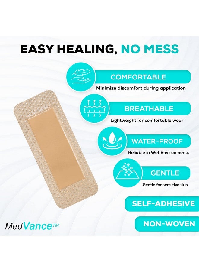 MedVance MedVanceTM Silicone - Bordered Silicone Adhesive Foam Dressing, 2"x5" (1.2"x3.4" pad) Box of 10 dressings - Image 5