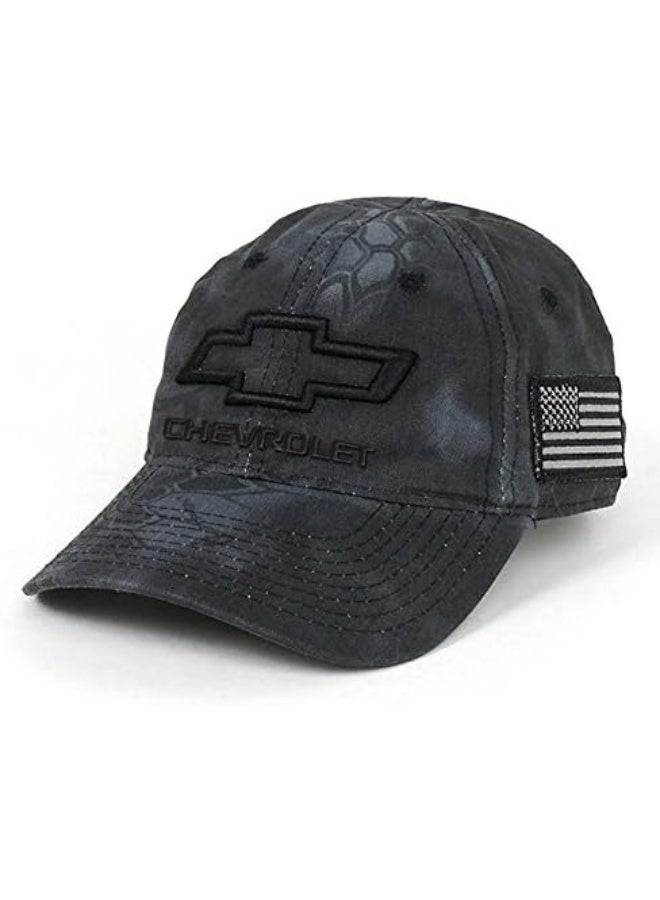 Chevrolet Chevrolet 3D Bowtie Tactical Camo Cap with USA Embroidered Flag Hat 