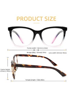 REOCLE Progressive Multifocus Reading Glasses Blue Light Blocking Spring Hinge Readers for Women Men  - Image 3