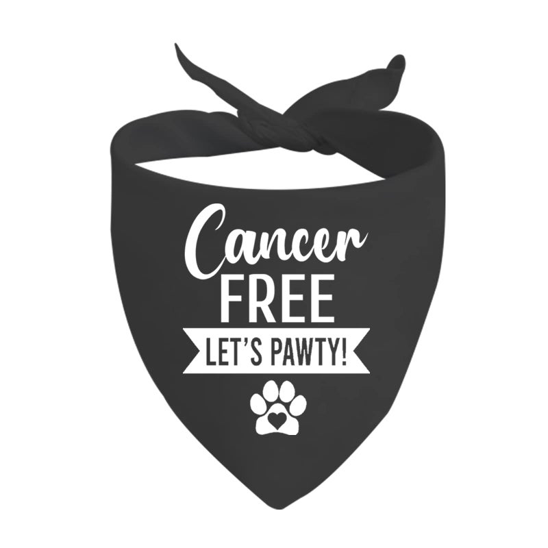 JXGZSO 1 Piece Cancer Free Dog Bandana I Beat Cancer Dog Bandana Cancer Free D - Image 2