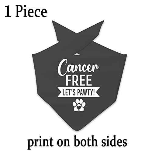 JXGZSO 1 Piece Cancer Free Dog Bandana I Beat Cancer Dog Bandana Cancer Free D - Image 3