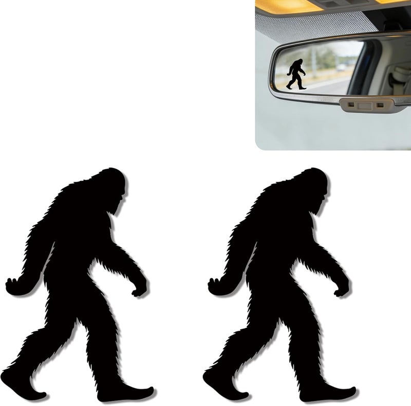 DoYoMo 2Pack Bigfoot Car Mirror Decal - Cute Moo-tivational Rear View Mirror Sticker,Waterproof Vinyl Car Decals,Sasquatch Car Accessories Decor,Big Foot Lovers Gifts for Women Men - Image 1