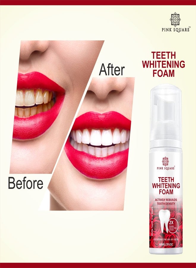 Pink Square Teeth Brightening Foming Toothpaste to Get Long Lasting Whitener Tooth Oralcare Pack of 1 of 60 ML - Image 5