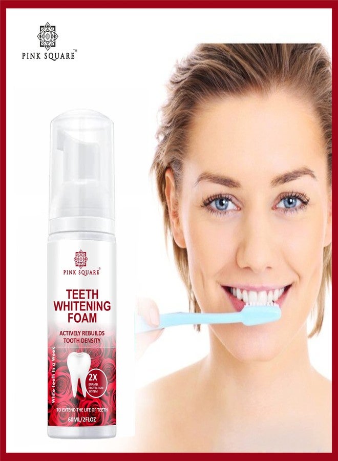 Pink Square Teeth Brightening Foming Toothpaste to Get Long Lasting Whitener Tooth Oralcare Pack of 1 of 60 ML - Image 2