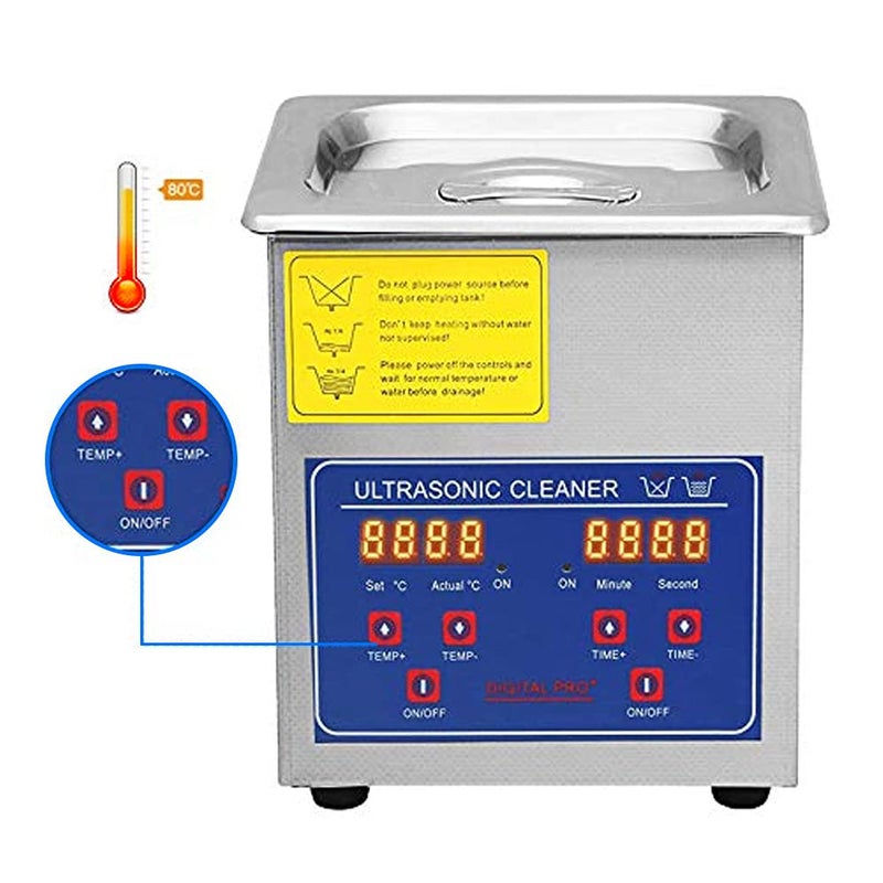 Mmobiel MMOBIEL Professional Ultrasonic Cleaner, Digital Jewelry Wash with Heating and Adjustable Timer 0-30 Minutes for Jewelry, Glasses, Dentist Tools, Lab Tools - Capacity 2L  - Image 2