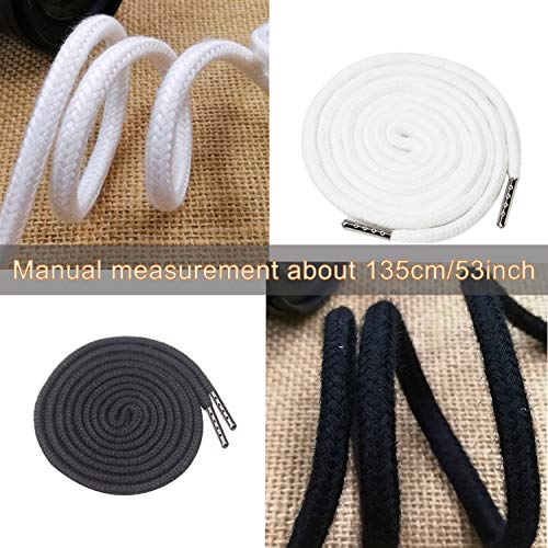 Luckkyme 8 Pack Replacement Drawstrings Drawcords for Pants Sweatpants Hoodies Scrubs Jackets Shorts, with 3 Pieces Drawstring Threader Re-Threader Tool 53" Long - Image 3