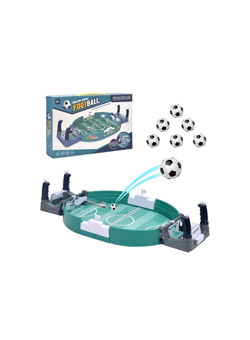 Zikra مجموعة لعبة كرة القدم على الطاولة، لعبة كرة القدم المصغرة مع 6 كرات، لعبة كرة القدم التفاعلية المكتبية للأطفال والبالغين، هدية كأس العالم، للصالات، الحفلات - Image 1