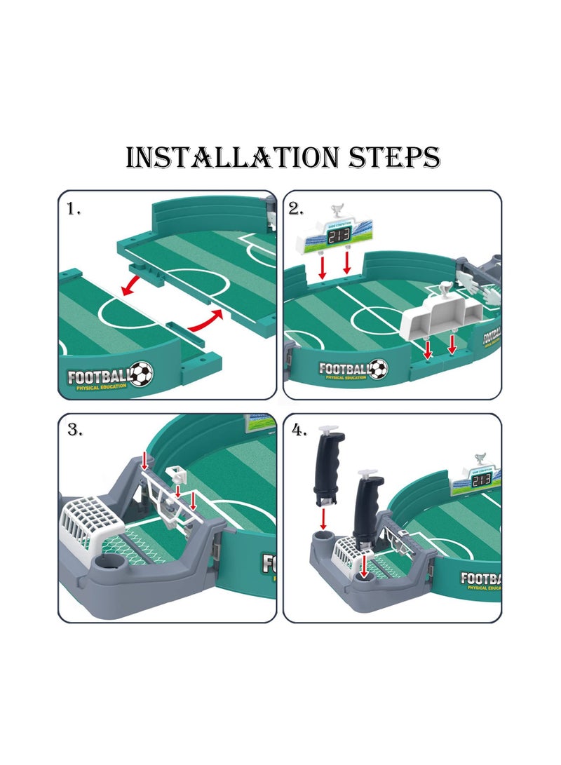 Zikra مجموعة لعبة كرة القدم على الطاولة، لعبة كرة القدم المصغرة مع 6 كرات، لعبة كرة القدم التفاعلية المكتبية للأطفال والبالغين، هدية كأس العالم، للصالات، الحفلات - Image 3