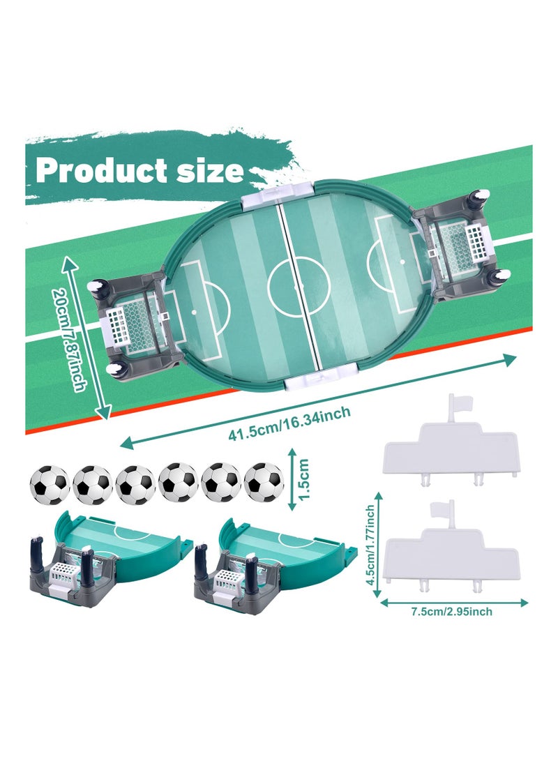 Zikra مجموعة لعبة كرة القدم على الطاولة، لعبة كرة القدم المصغرة مع 6 كرات، لعبة كرة القدم التفاعلية المكتبية للأطفال والبالغين، هدية كأس العالم، للصالات، الحفلات - Image 2
