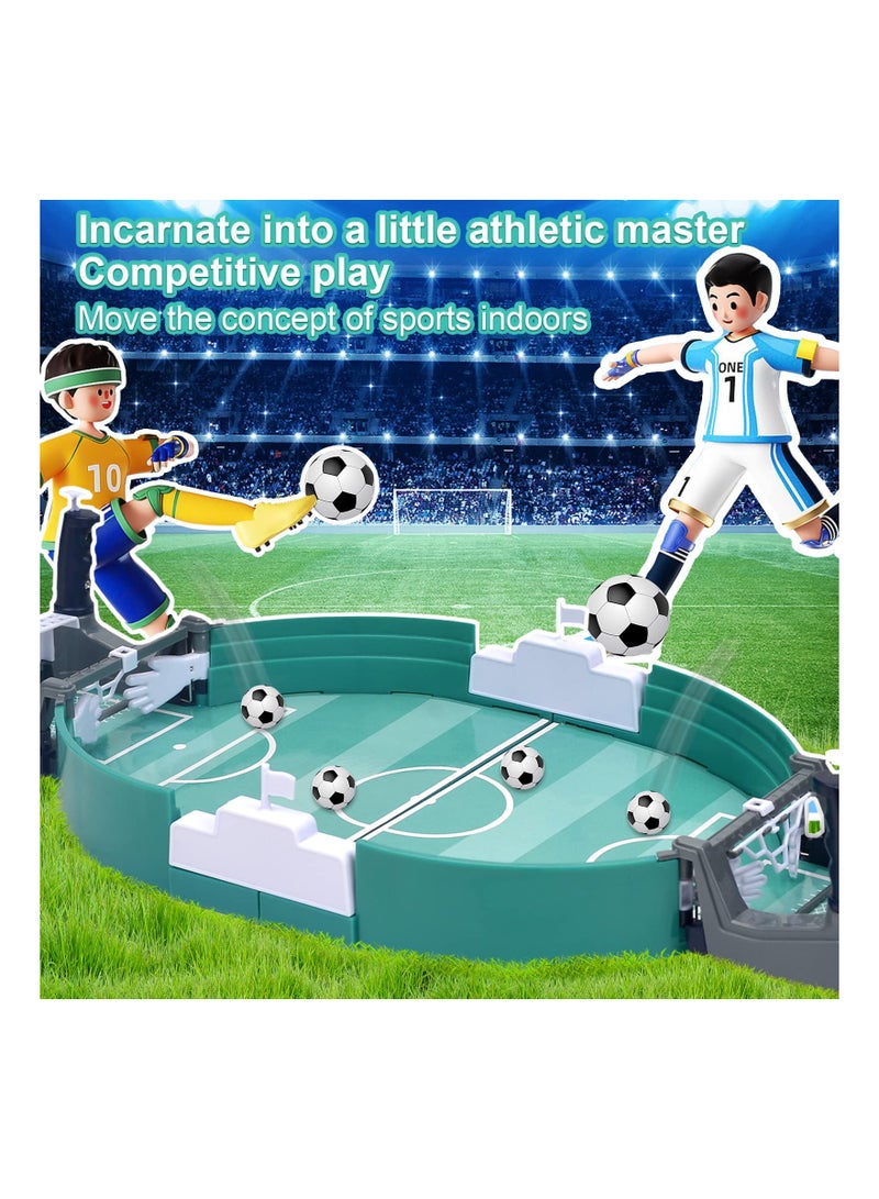 Zikra مجموعة لعبة كرة القدم على الطاولة، لعبة كرة القدم المصغرة مع 6 كرات، لعبة كرة القدم التفاعلية المكتبية للأطفال والبالغين، هدية كأس العالم، للصالات، الحفلات - Image 5