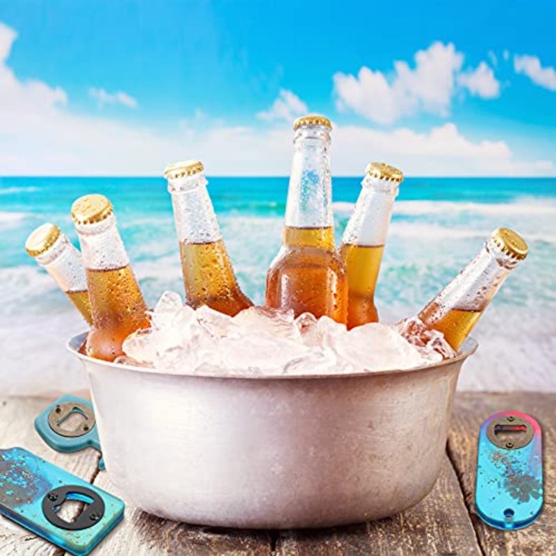 15 Sets Bottle Opener Inserts Kit Stainless Steel Round Bottle Openers Metal Inserts with Screws and Screwdriver for Bottles Opener DIY Resin Mould Kit - Image 4